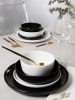 Trendy Kitchen by EXCÉLSA 12tlg. Tafelservice "Nordic" in Schwarz/ Weiß