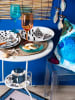 Trendy Kitchen by EXCÉLSA 18-delig tafelservies "Fishes" zwart/wit/meerkleurig