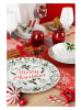 Trendy Kitchen by EXCÉLSA 18tlg. Tafelservice "Christmas Holly" in Weiß/ Grün