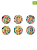 Trendy Kitchen by EXCÉLSA 6er-Set: Platzteller "Fiori Frida" in Bunt - Ø 33 cm