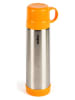Trendy Kitchen by EXCÉLSA Thermosflasche "Cup&Go" in Silber/ Orange - 500 ml