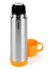 Trendy Kitchen by EXCÉLSA Thermosfles "Cup&Go" zilverkleurig/oranje - 500 ml