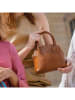 CXL by Christian Lacroix Leder-Henkeltasche "Bel-air" in Hellbraun - (B)21 x (H)16 x (T)9 cm