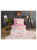 Good Morning Flanellen beddengoedset "Unicorn" lichtroze