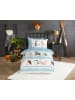 Good Morning Flanellen beddengoedset "Freezing" blauw