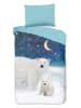 Good Morning Flanellen beddengoedset "Polar" meerkleurig