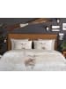 Good Morning Flanellen beddengoedset "Snowydeer" beige