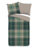 Good Morning Flanellen beddengoedset "Dirkje" groen