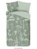 Good Morning Flanellen beddengoedset "Herbs" groen