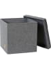 STORE IT Aufbewahrungshocker in Anthrazit - (B)38 x (H)38 x (T)38 cm