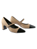 Högl Leder-Pumps "Paris" in Beige/ Schwarz