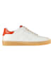 Högl Leder-Sneakers in Creme/ Rot