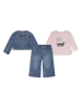 Levi's Kids 3tlg. Outfit in Blau/ Rosa