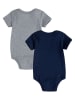 Levi's Kids 2er-Set: Bodys in Grau/ Dunkelblau