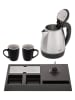 Adler Hotel-Wasserkocher-Set ''AD 1354'' in Schwarz/ Silber - 1,2 l