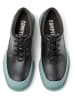 Camper Leder-Schnürschuhe "Pix" in Schwarz/ Türkis