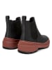 Camper Leren chelseaboots zwart/lichtbruin
