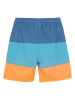 Color Kids Badeshorts in Blau/ Orange