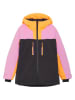 Color Kids Ski-/ Snowboardjacke in Orange/ Rosa/ Schwarz