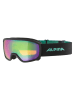 Alpina Ski-/ Snowboardbrille "Scarabeo JR" in Schwarz/ Grün
