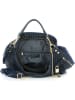 Anna Morellini Skórzany shopper bag "Caroline" w kolorze granatowym - 42 x 38 x 17 cm