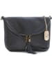 Anna Morellini Leder-Umhängetasche "Alice" in Dunkelblau - (B)22 x (H)18 x (T)2 cm