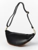 Anna Morellini Leder-Brustbeutel "Carola" in Schwarz/ Camel - (B)32 x (H)16 x (T)9 cm