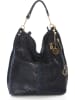 Mia Tomazzi Leder-Shopper "Niguarda" in Dunkelblau - (B)42 x (H)38 x (T)17 cm
