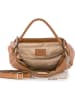 Mia Tomazzi Skórzana torebka "Molise" w kolorze jasnobrązowym - 30 x 20 x 8 cm