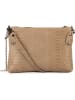 Mia Tomazzi Leren schoudertas "Navigli" taupe - (B)22 x (H)15 x (D)4 cm