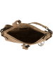 Mia Tomazzi Leren schoudertas "Navigli" taupe - (B)22 x (H)15 x (D)4 cm