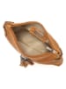 Mia Tomazzi Leder-Umhängetasche "Navigli" in Hellbraun - (B)22 x (H)15 x (T)4 cm