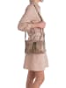 Mia Tomazzi Leder-Umhängetasche "Abano" in Taupe - (B)23 x (H)16 x (T)2 cm
