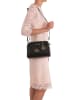 Mia Tomazzi Leren schoudertas "Certosa" zwart - (B)24 x (H)16 x (D)8 cm