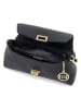 Mia Tomazzi Leder-Umhängetasche "Berbera" in Schwarz - (B)27 x (H)16 x (T)8 cm