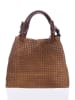 Lucca Baldi Leder-Shopper "Fosdinovo" in Cognac - (B)45 x (H)37 x (T)15 cm