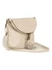 Lucca Baldi Leren schoudertas "Cetona" beige - (B)24 x (H)18 x (D)4 cm