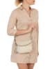 Lucca Baldi Leren schoudertas "Cetona" beige - (B)24 x (H)18 x (D)4 cm
