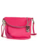 Lucca Baldi Leder-Umhängetasche "Cetona" in Fuchsia - (B)24 x (H)18 x (T)4 cm