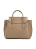Lucca Baldi Leder-Henkeltasche "Pomarance" in Taupe - (B)40 x (H)40 x (T)14 cm