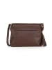Lucca Baldi Leder-Umhängetasche "Bagni" in Dunkelbraun - (B)25 x (H)17 x (T)7 cm