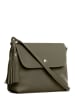 Lucca Baldi Leder-Umhängetasche "Bagni" in Oliv - (B)25 x (H)17 x (T)7 cm