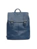 Lucca Baldi Leder-Rucksack "Montichiari" in Dunkelblau - (B)31 x (H)37 x (T)15 cm