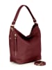Lucca Baldi Leder-Schultertasche "Carrara" in Bordeaux - (B)36 x (H)28 x (T)12 cm