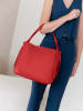 Lucca Baldi Leder-Schultertasche "Fiesole" in Rot - (B)34 x (H)29 x (T)15 cm