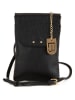 Lucca Baldi Leder-Umhängetasche "Orvieto" in Schwarz - (B)14 x (H)21 x (T)1 cm