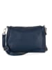 Lucca Baldi Leren schoudertas "Melfi" donkerblauw - (B)29 x (H)29 x (D)9 cm