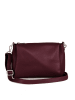 Lucca Baldi Leder-Umhängetasche "Melfi" in Bordeaux - (B)26 x (H)19 x (T)9 cm