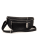 Lucca Baldi Leder-Gürteltasche "Burano" in Schwarz - (B)30 x (H)19 x (T)2 cm