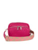 Lucca Baldi Leder-Umhängetasche "Feltre" in Fuchsia - (B)19 x (H)15 x (T)7 cm